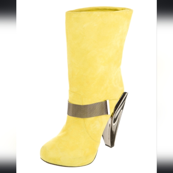 Versace Suede Boots Sz 41 - Picture 2 of 8